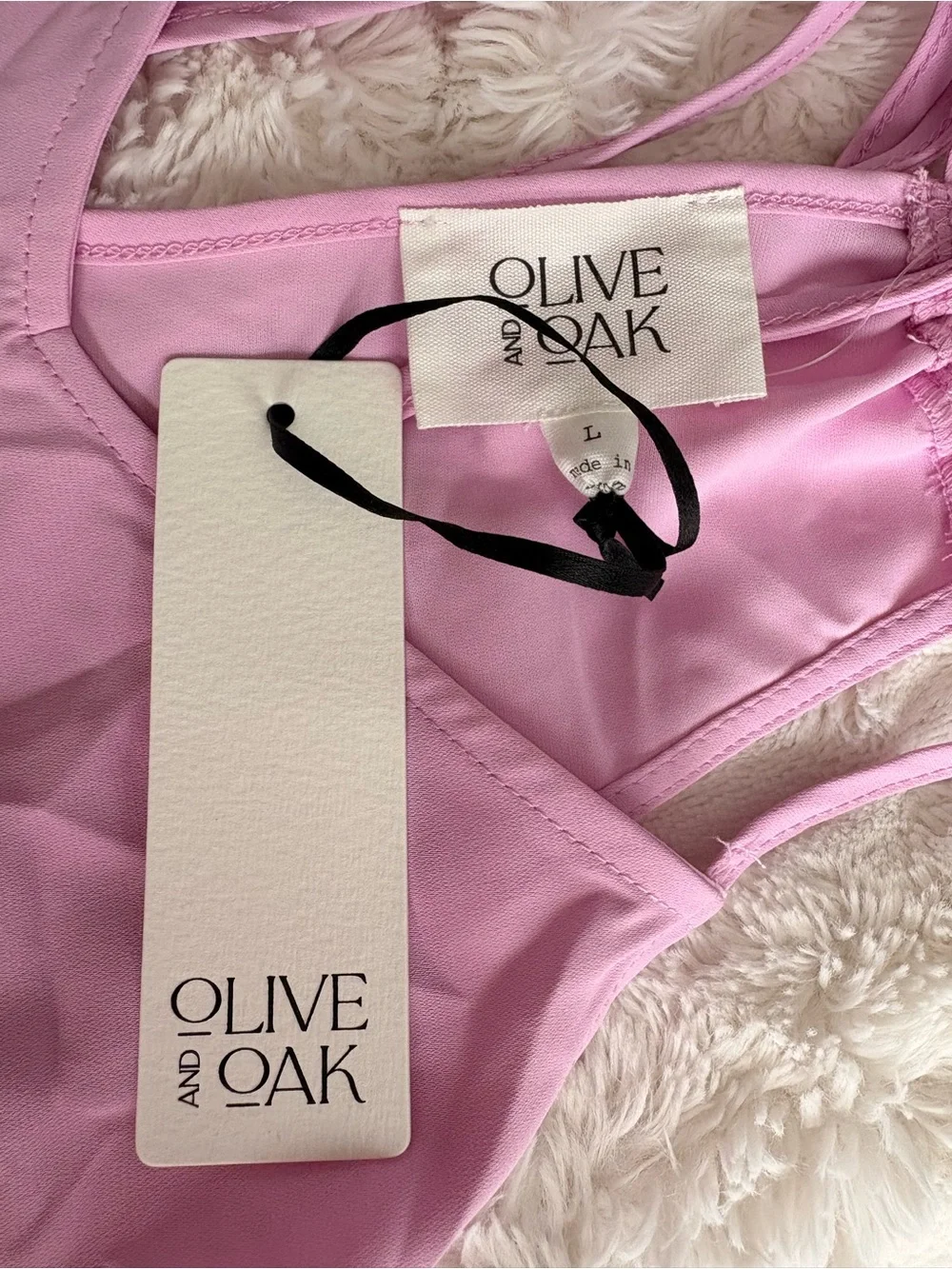 Olive & Oak Light Pink Tie-Back Tank - Picture 2 of 3